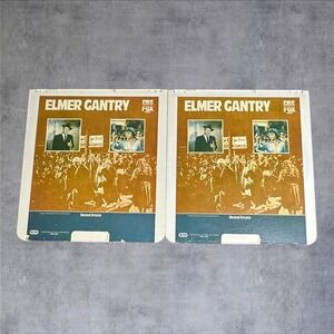 CBS FOX Elmer Gantry CED Videodisc Set 2-Disc Burt Lancaster 1982 Good Vintage